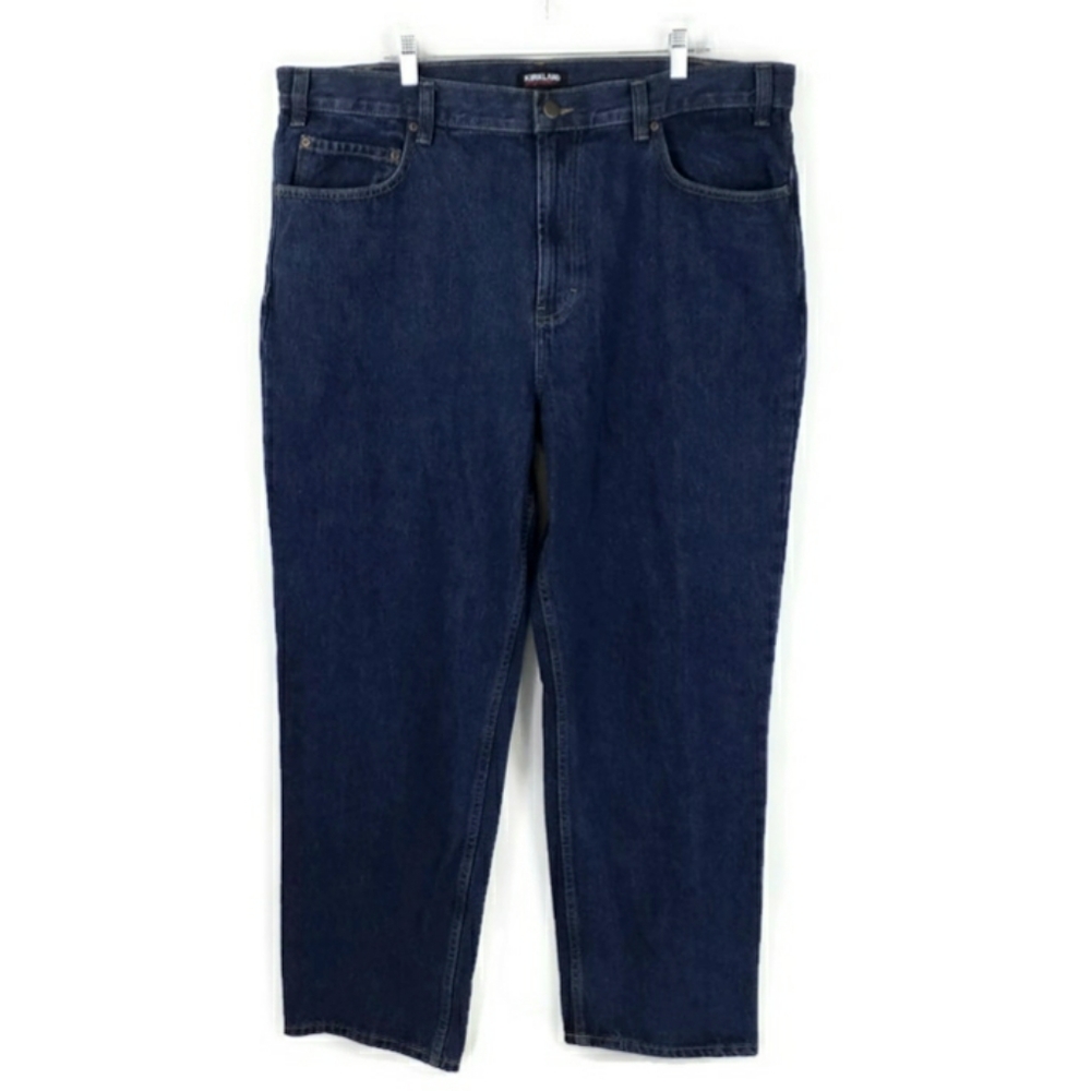 Kirkland Signature Mens Relaxed Fit Cotton Blue Denim Jeans Mens 42 x 32